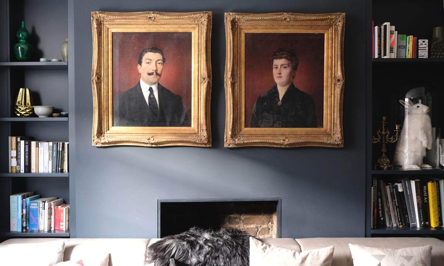 Inky blue, grey traditional quirky in De Beauvoir Townhouse for Living Etc.