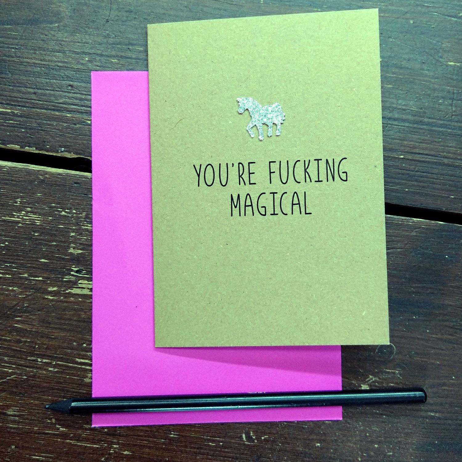 Bettie Confetti You're Fucking Magical Card