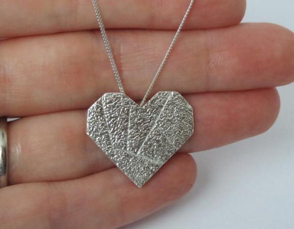 Eco Friendly Silver Heart Necklace