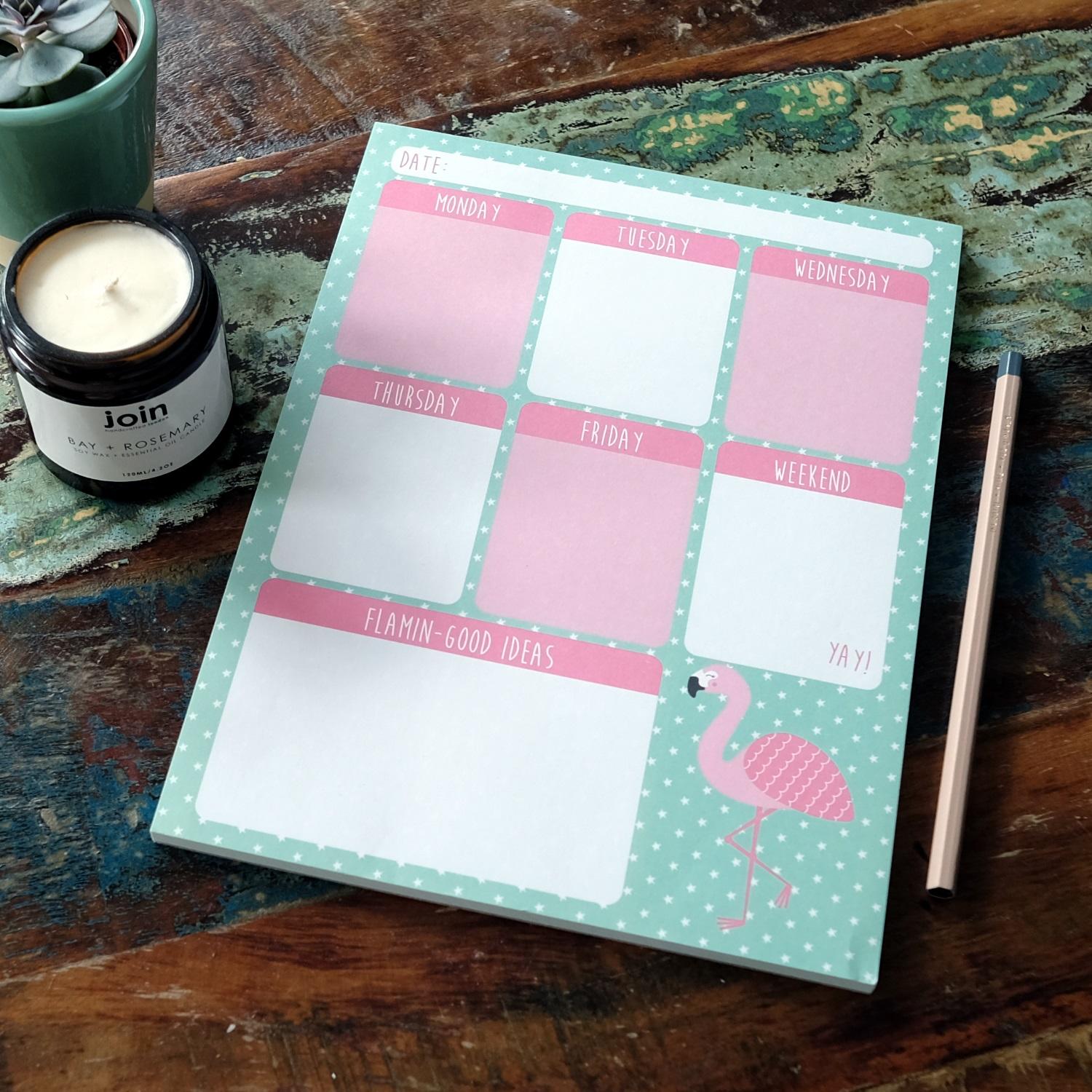 Flamingo Planner at Albert & Moo