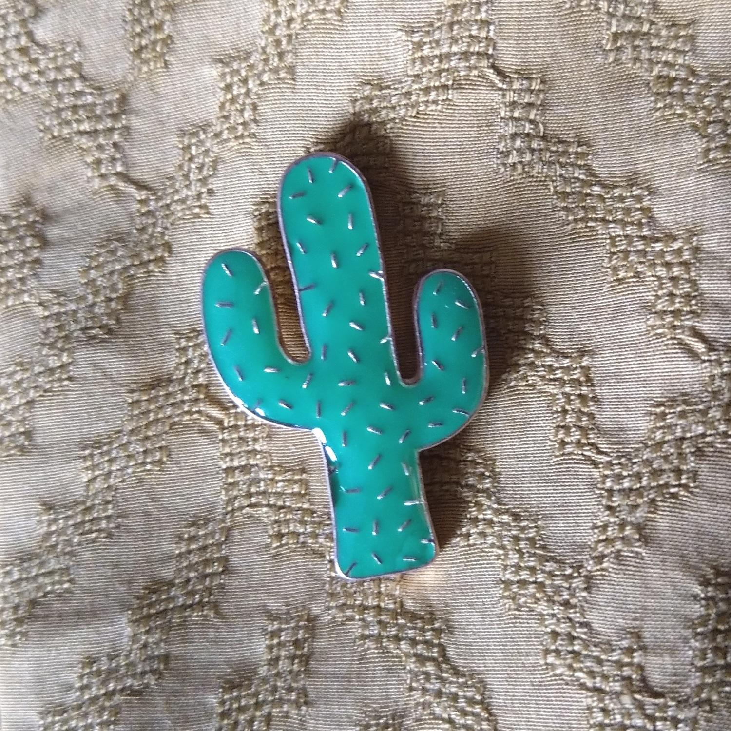 Cactus Pin Badge at Albert & Moo