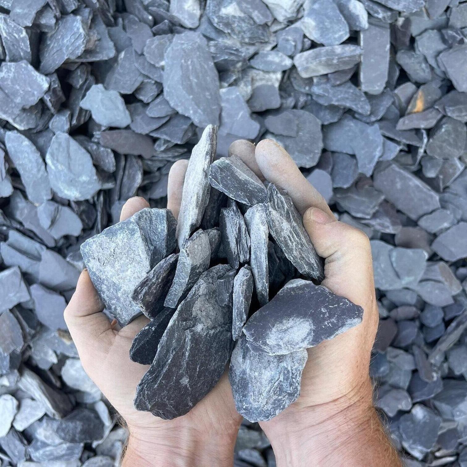 size of slate chipping in hands