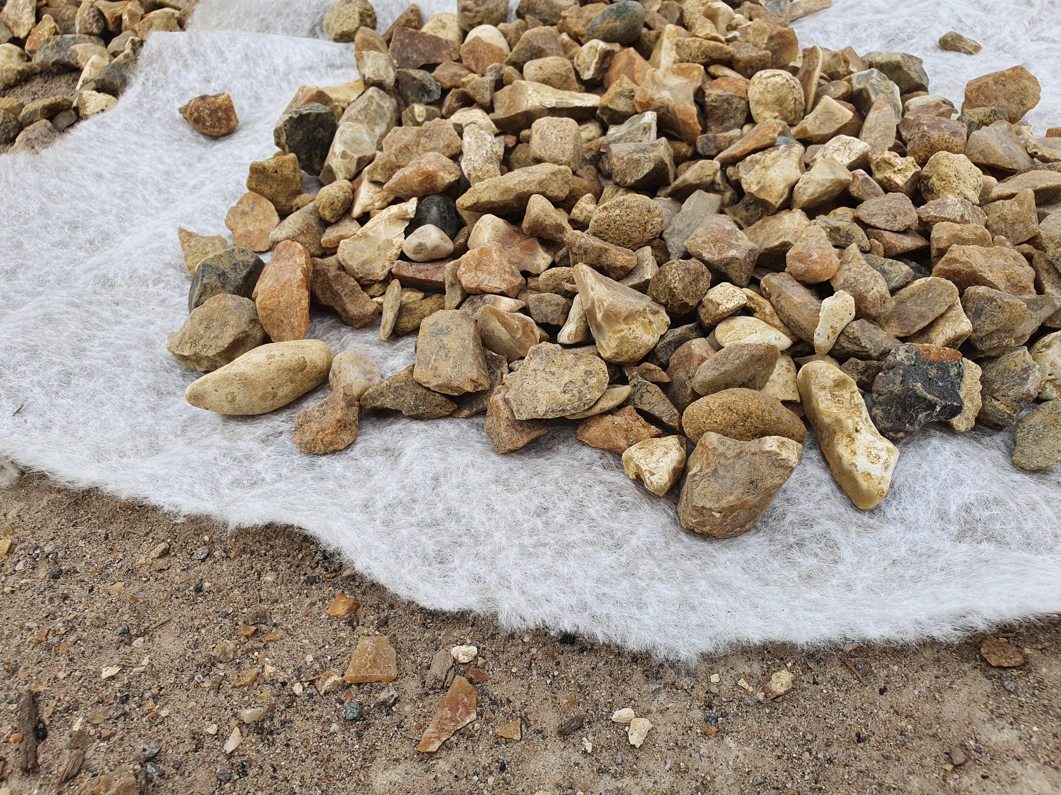 Stabilising Membrane and Dorset Flint Gravel