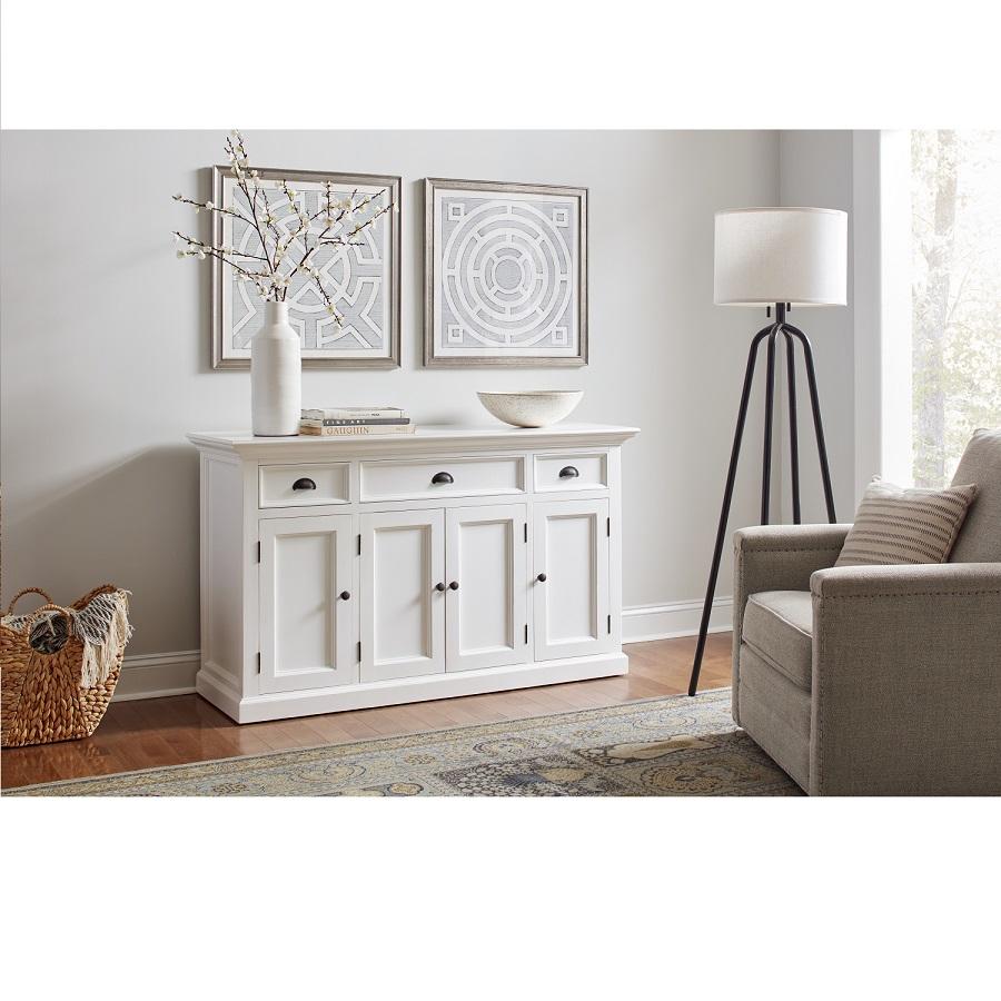 Rustic White Large 4 Door and 3 Drawer Sideboard