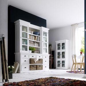 Rustic White Bookcase Dresser