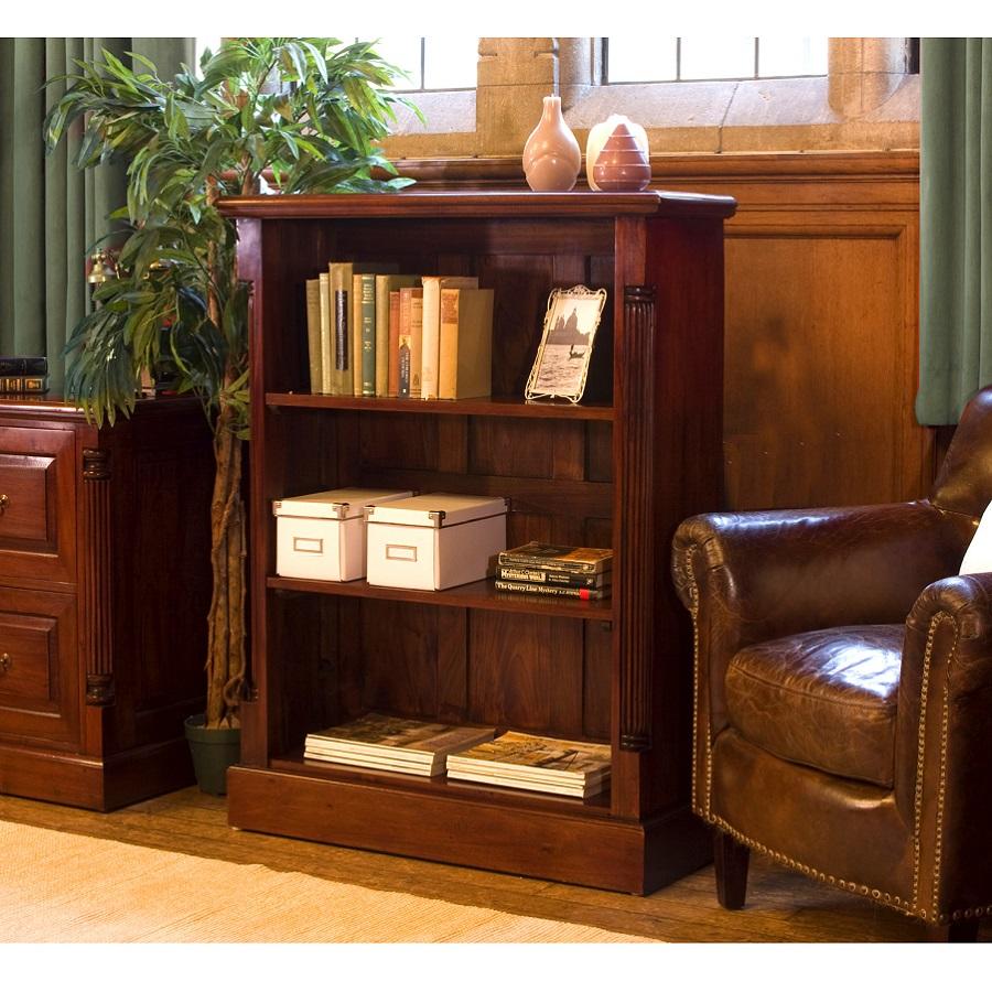 Elegant Mahogany Low Open Bookcase