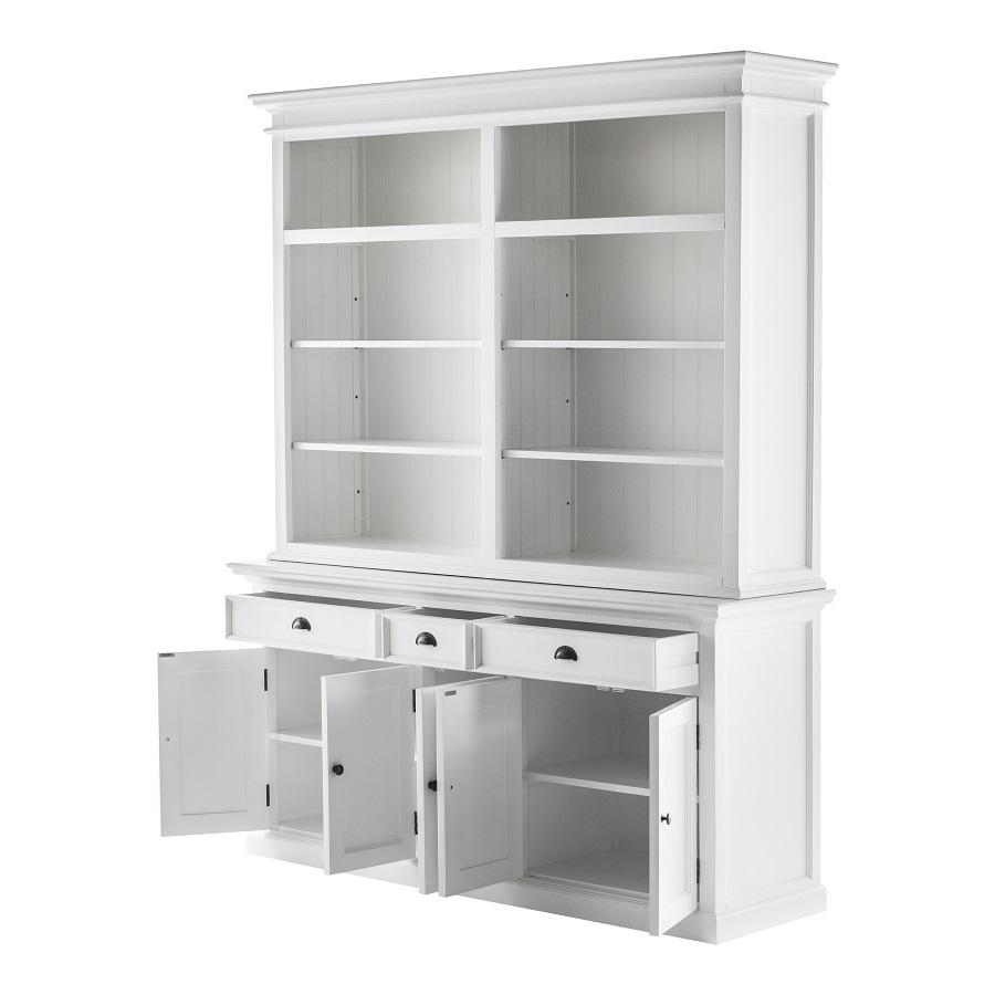 Rustic White Large Bookcase Dresser