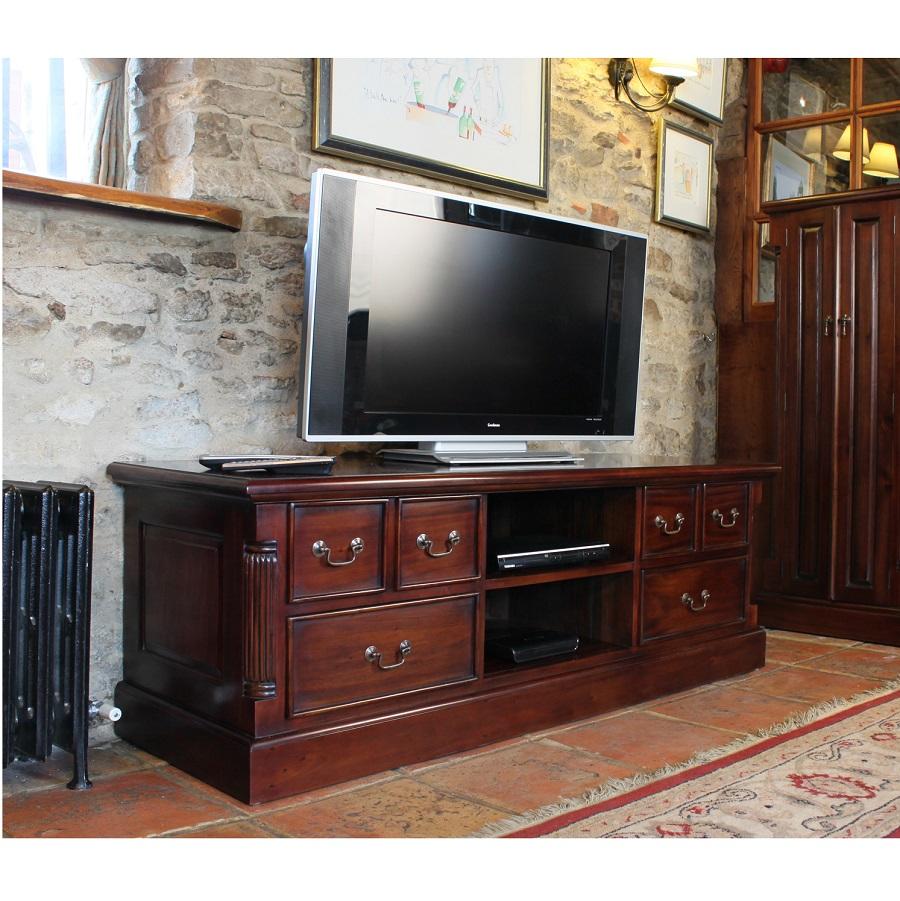 Elegant Mahogany Widescreen Television Cabinet