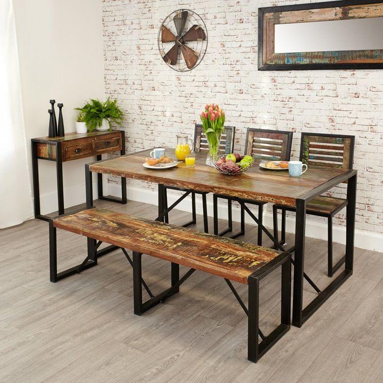 Industrial Chic Large Dining Table   Image 