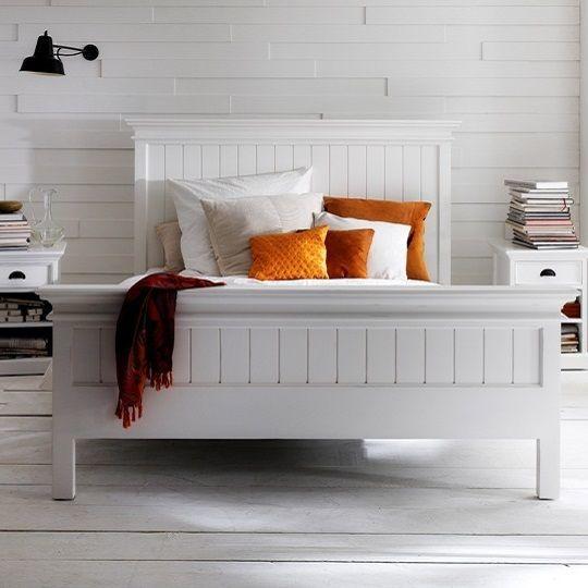 Rustic White Super King Bed