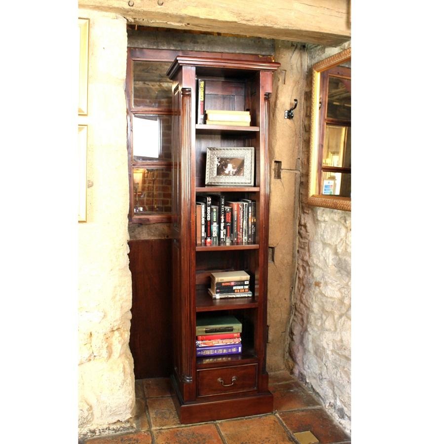 Elegant Mahogany Tall Narrow Bookcase
