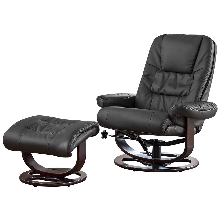 Swivel Recliner Heat and Massage with Foot Stool