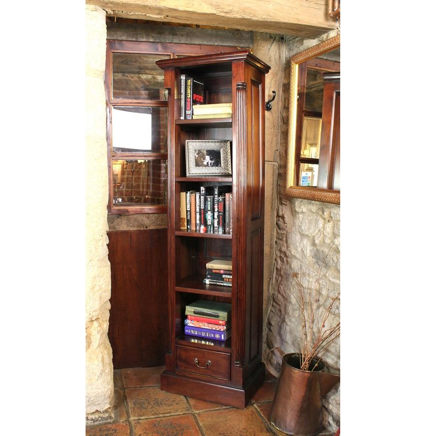 Elegant Mahogany Tall Narrow Bookcase
