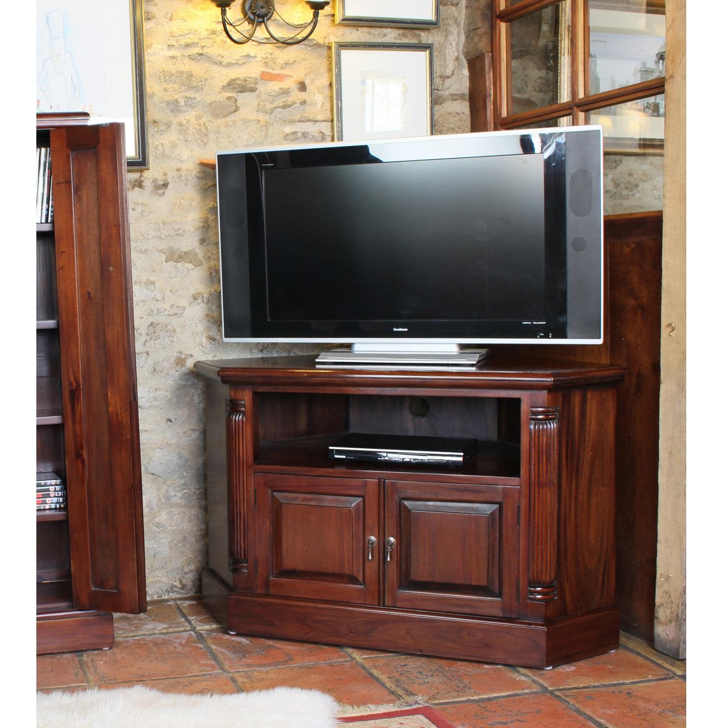 Elegant Mahogany Corner Television Cabinet