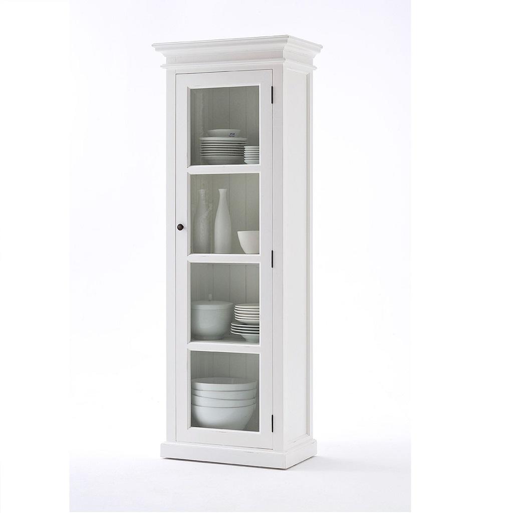 Rustic White Single Display Cabinet