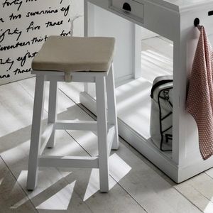 Rustic White Pair of Kitchen Stools