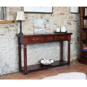 Elegant Mahogany Console Table With Drawers