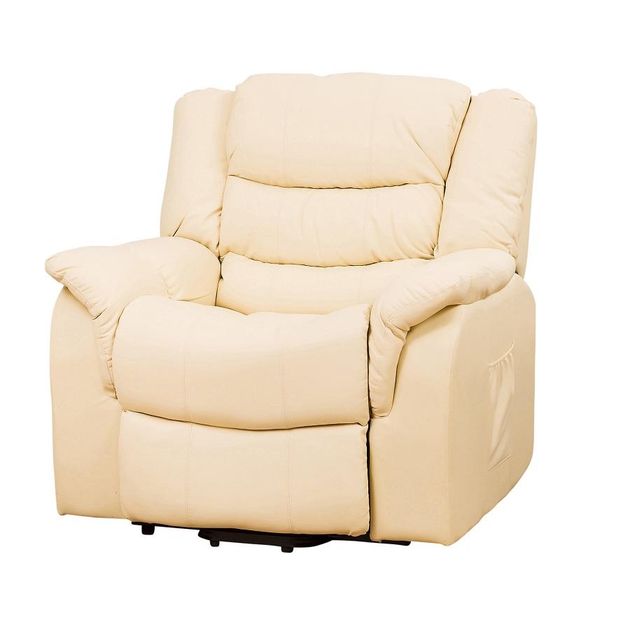 Marseille Rising Recliner Leather Armchair Heat and Massage