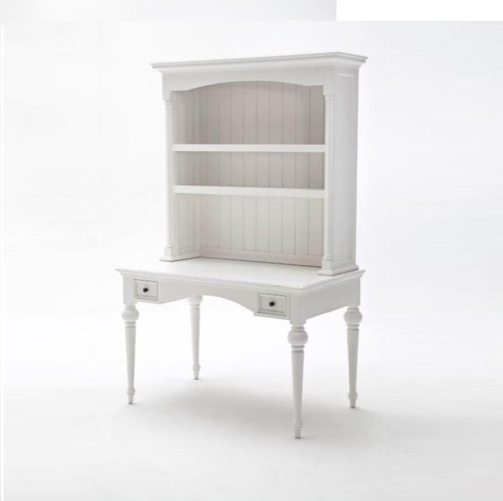 Country White Writing Desk and Storage