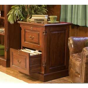 Elegant Mahogany Two Drawer Filing Cabinet