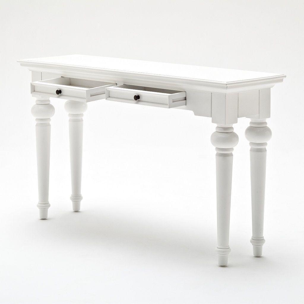 Country White Console Table