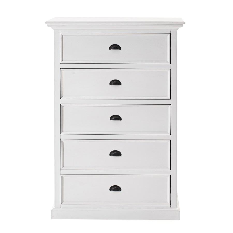 Rustic White Compact Chest Of Drawers