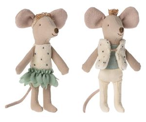 royal twin Maileg mice, dollhouse dolls
