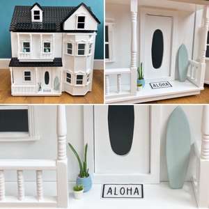 dollhouse doormat, modern dollhouse decor, modern dolls house decor, modern dollhouse mat, dollhouse aloha, scandi dollhouse, DIY dollhouse ideas