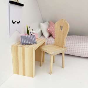 dollhouse desk, miniature desk, dollhouse dressing table