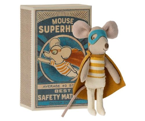 maileg superhero mouse, 12th scale toys