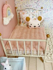 mouse shape cushion, miniature cushion, dollhouse cushion, dolls house pillow
