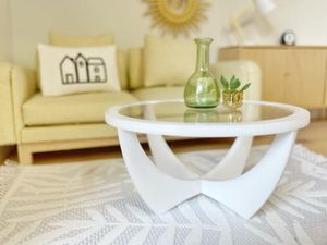 miniature white g plan coffee table