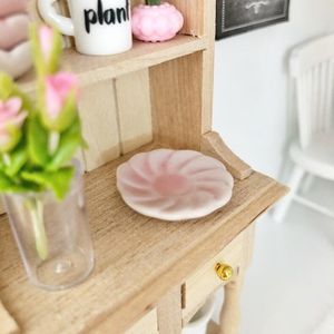 pink dollhouse plate
