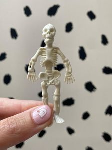 miniature dolls house Halloween skeleton