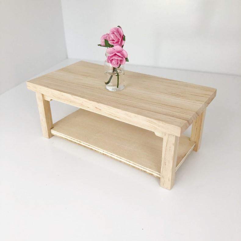 miniature coffee table, 12th scale coffee table, dollhouse coffee table