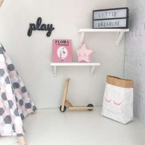 pink star, cute dollhouse decor, modern dollhouse