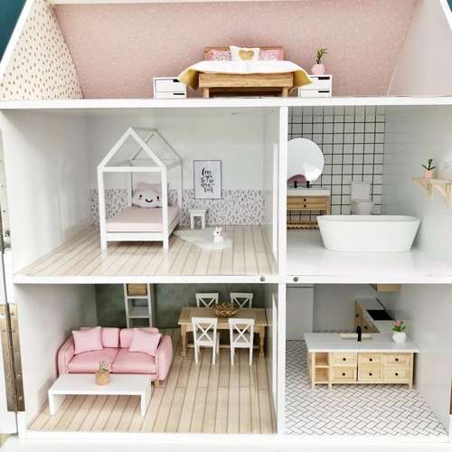 complete dollhouse furniture package, modern dollhouse furniture package