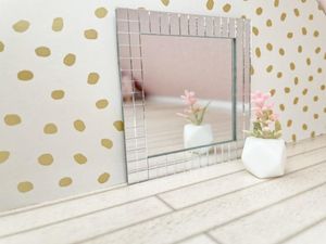 dollhouse mirror, miniature mirror, modern dolls house