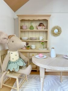 wooden dollhouse kitchen dresser
