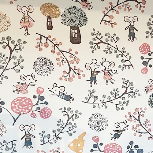 Pretty Little Minis - Maileg dolls house wallpaper, DIY mouse house