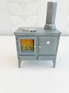 modern dollhouse wood burning kitchen stove