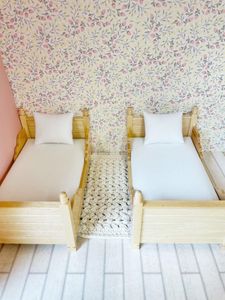 dollhouse bunk bed, mini bunks, miniature bunk beds, dolls house bed