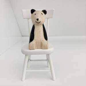 miniature panda, little panda bear, dollhouse bear, dollhouse teddy