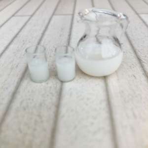 miniature milk jug, mini dollhouse milk
