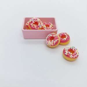miniature doughnuts, dollhouse food, mini food