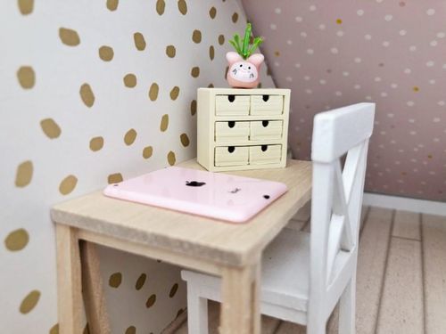 Dollhouse Miniature Nightstand with drawer 3D print Digital File Only