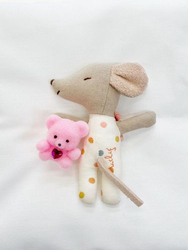 Tumdee 1:12 Scale Miniature Teddy Bear - Brown Fabric Dolls House Nursery Toy