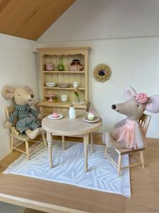 wooden dollhouse kitchen dresser