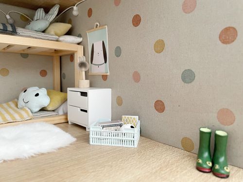 Pretty Little Minis - miniature dollhouse modern wallpaper, Maileg