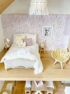 boho dollhouse double bed